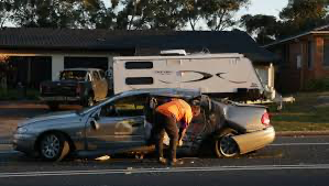 A 9-year-old girl died in the crash on McCaffrey Drive Picture: theherald.com.au