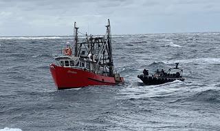 Officers prepare to board the vessel Picture: NSW Police