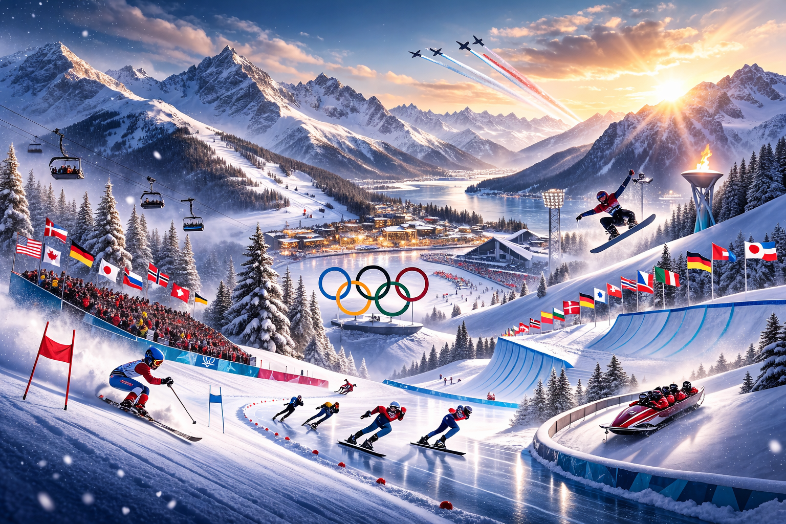 Winter Olympics drawing