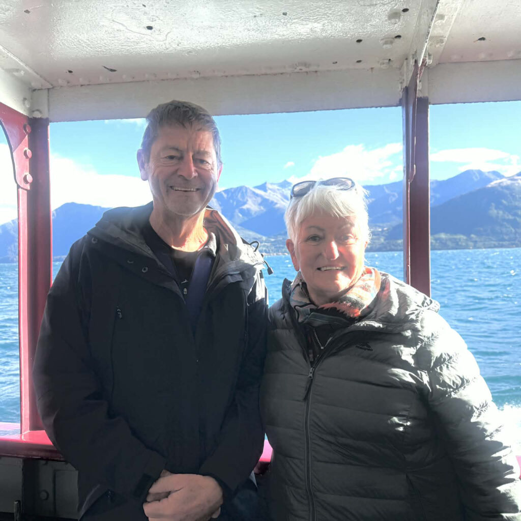 Scott and Sally on Lake Wakatip Cruise